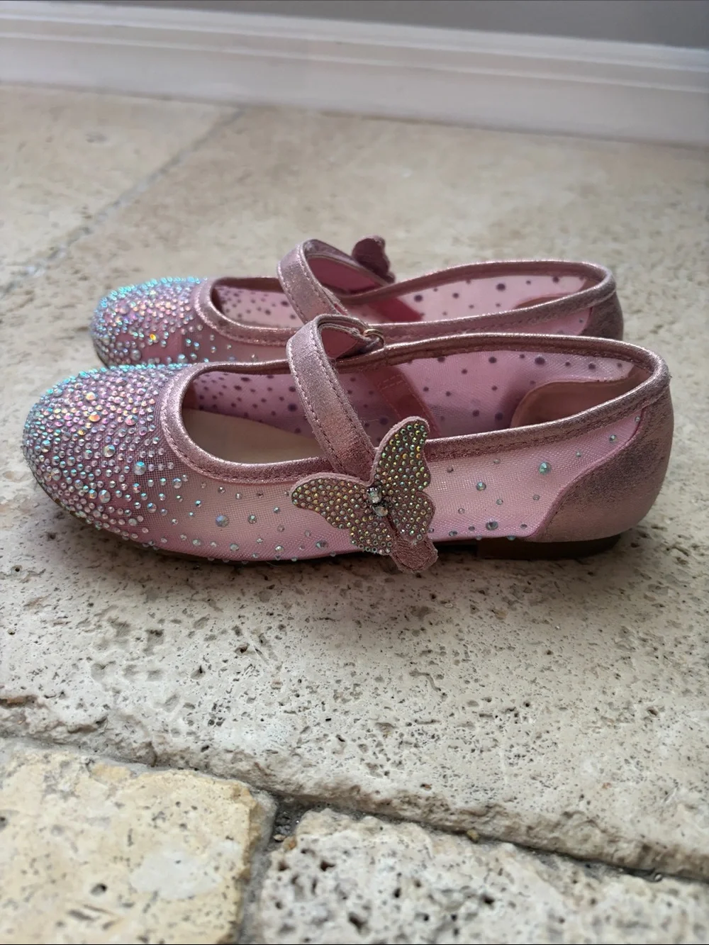 Copper Key Girls' Pink Glitter Mary Jane Shoes